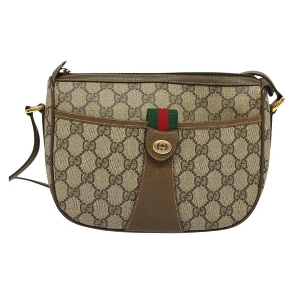 GUCCI GG Supreme Web Sherry Line Shoulder Bag Pvc Beige 89 02 032 - Picture 2 of 16
